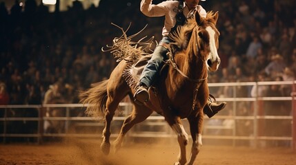 A cowboy's incredible display of courage as he tames a wild bull