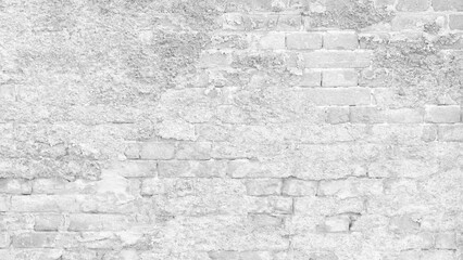 Abstract white brick wall texture for pattern background. wide panorama picture. with copy space...