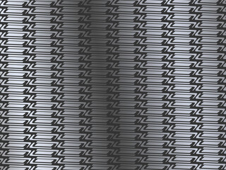 Unique black metal texture steel background. Perforated metal sheet.