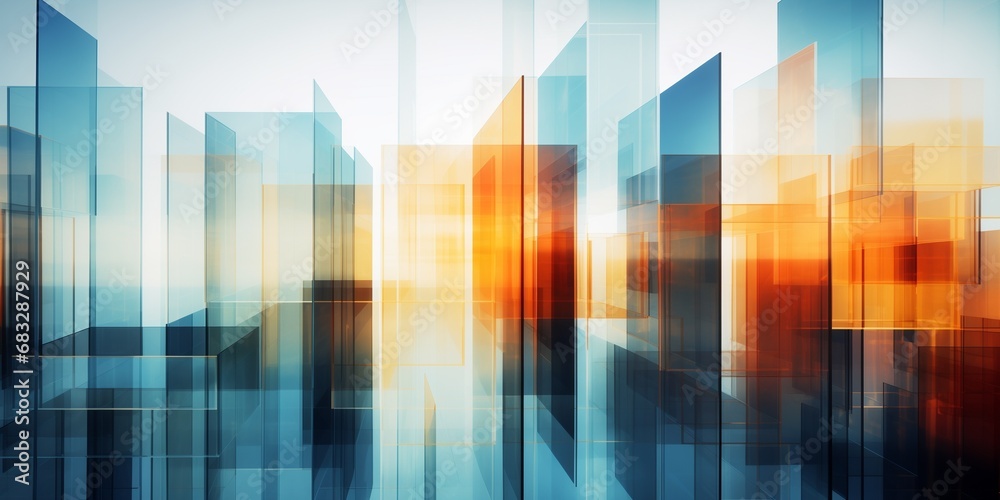 Canvas Prints multiple exposure of modern abstract glass architecture multiple exposure of modern abstract glass a