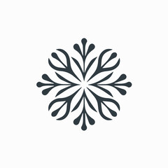 Snowflake variations icon. Snowflakes white ice crystal. Winter symbol  in cartoon, doodle style. Isolated 2d vector illustration in logo, icon style, Eps 10. AI Generative