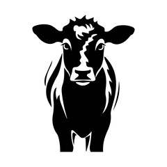 silhouette of a cow