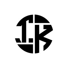 TK letter logo creative design. TK unique design.
