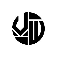 VW letter logo creative design. VW unique design.
