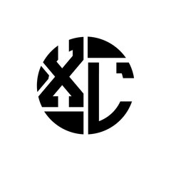XL letter logo creative design. XL unique design.
