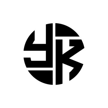YK letter logo creative design. YK unique design.
