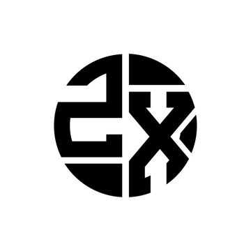ZX letter logo creative design. ZX unique design.

