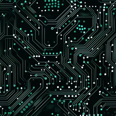 High-Tech Circuitry: Seamless Pattern for Intricate Electronic Backgrounds