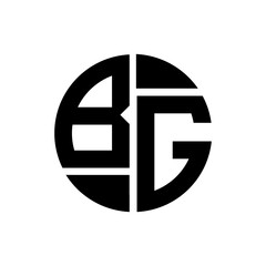 BG letter logo creative design. BG unique design.
