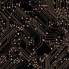 High-Tech Circuitry: Seamless Pattern for Intricate Electronic Backgrounds