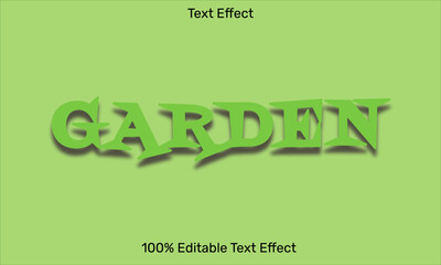 Garden text effect in 3d