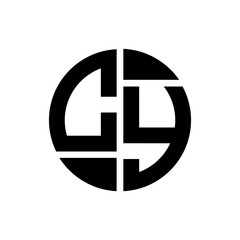 CY letter logo creative design. CY unique design.
