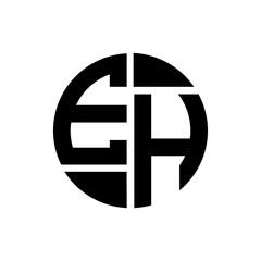 EH letter logo creative design. EH unique design.
