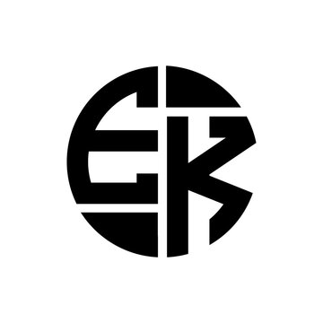 EK letter logo creative design. EK unique design.
