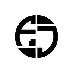 FJ letter logo creative design. FJ unique design.
