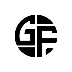 GF letter logo creative design. GF unique design.
