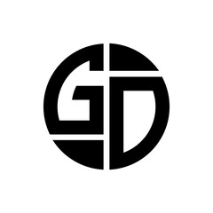 Obraz premium GO letter logo creative design. GO unique design. 