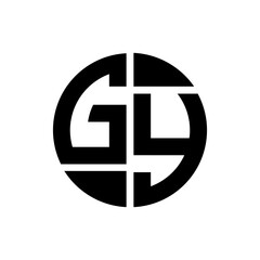 GY letter logo creative design. GY unique design.
