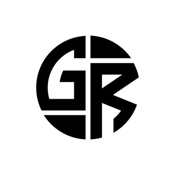 GR letter logo creative design. GR unique design.
