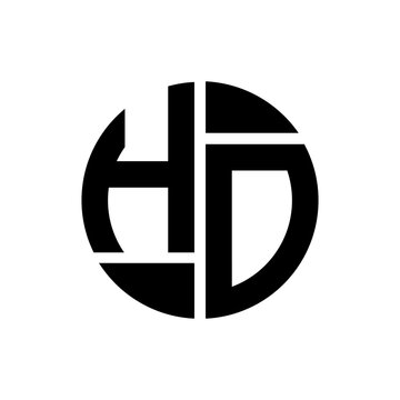 HO letter logo creative design. HO unique design.
