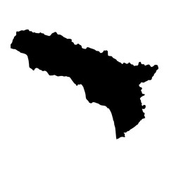Abkhazia region map, administrative division of Georgia. Vector illustration. - obrazy, fototapety, plakaty