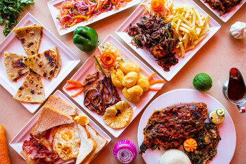 collage of images with food