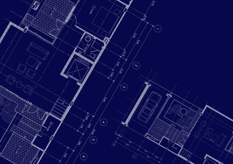 Floor plan designed building on the drawing.