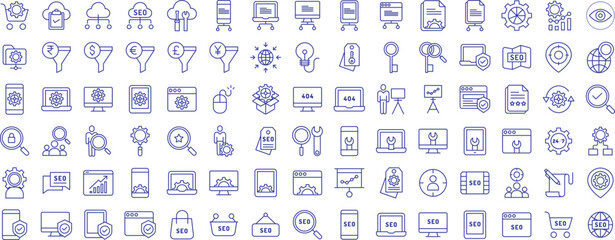 Application development outline icons set, including icons such as Name, and more. Vector icon collection