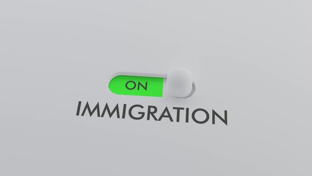 Switching on the IMMIGRATION switch