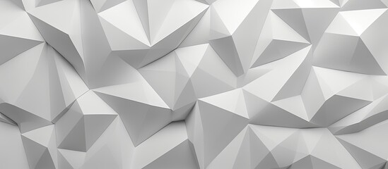 Chaotic 3D rendering of monochrome geometric pattern or wallpaper