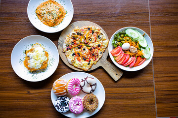 eggs on a wooden table