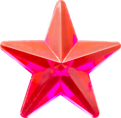 red star jewels sticker isolated on white background - obrazy, fototapety, plakaty