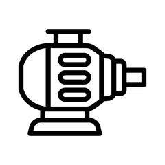 motor line icon illustration vector graphic. Simple element illustration vector graphic, suitable for app, websites, and presentations isolated on white background