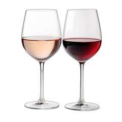 wine glasses isolated on transparent or white background, png