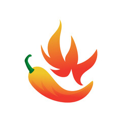 Red Hot Chili logo designs concept vector, Spicy Pepper logo designs template on white background