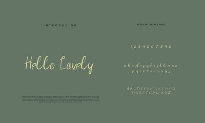 Handwritten Script font. Hand drawn brush style modern calligraphy cursive typeface. Hand Lettering and Custom Typography alphabet for Designs: Logo, Greeting Cards, Poster. Vector Brush type set.
