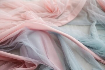 Beautiful cotton wool background of pink and blue delicate colors. Copy space for text, wedding concepts.