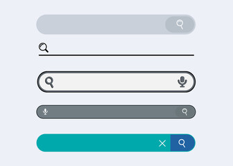 Fototapeta premium Search bar vector set