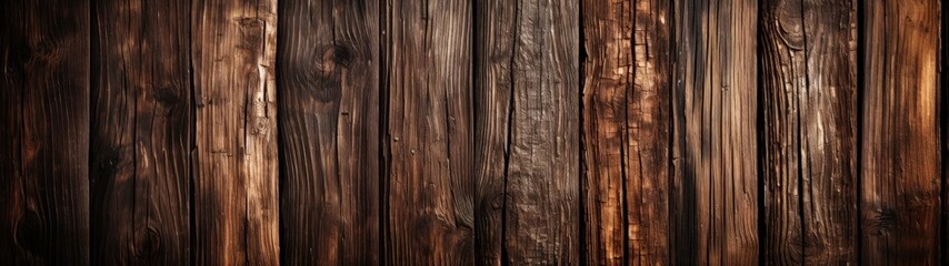 Close-up of Textured Dark Brown Wooden Wall