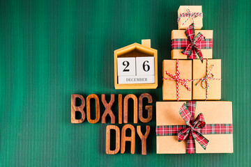 Boxing day sale seasonal promotion background