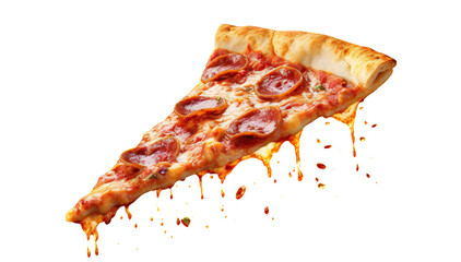 Obraz na płótnie Canvas Slice of delicious pizza, cut out
