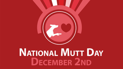 National Mutt Day vector banner design. Happy National Mutt Day modern minimal graphic poster illustration.