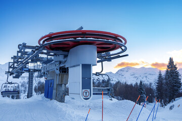 The last cable car station at the top of the Vogel in Bohinj Ski Resort