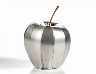 Apple decoration made from brushed aluminium