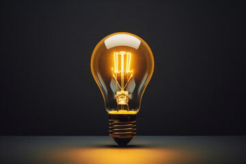 Clean lines form a minimalist representation of a classic lightbulb, symbolizing inspiration and ideas.