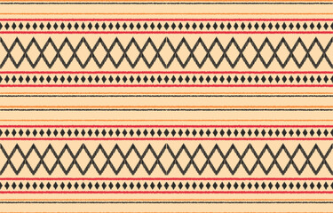 Ethnic abstract ikat art. Aztec ornament print. geometric ethnic pattern seamless  color oriental.  Design for background ,curtain, carpet, wallpaper, clothing, wrapping, Batik, vector illustration.