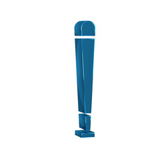 Blue Baseball bat icon isolated on transparent background. Sport equipment.