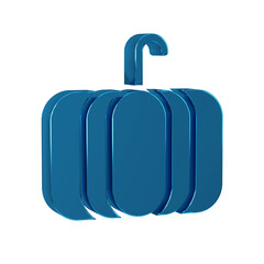 Blue Pumpkin icon isolated on transparent background. Happy Halloween party.