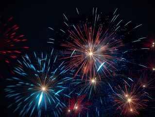 fireworks  light up the sky Abstract colored firework background 