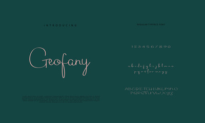 Handwritten Script font. Hand drawn brush style modern calligraphy cursive typeface. Hand Lettering and Custom Typography alphabet for Designs: Logo, Greeting Cards, Poster. Vector Brush type set.
